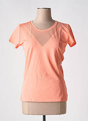 T-shirt stretch manches courtes orange ADIDAS femme