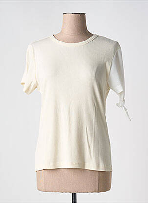 T-shirt coupe cintrée manches courtes beige JWANDERSON femme