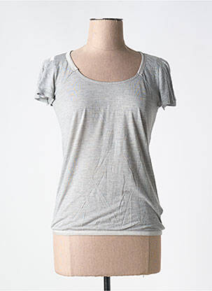 T-shirt stretch manches courtes gris MARITHE & FRANCOIS GIRBAUD femme