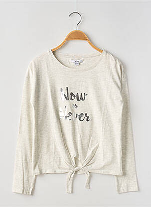 T-shirt coupe droite manches longues gris LA HALLE fille