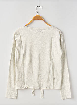 T-shirt coupe droite manches longues gris LA HALLE fille