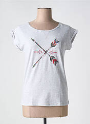 T-shirt gris MISS LIBERTO pour femme seconde vue