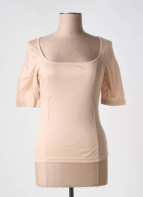 T-shirt coupe cintrée manches courtes marron H&M femme