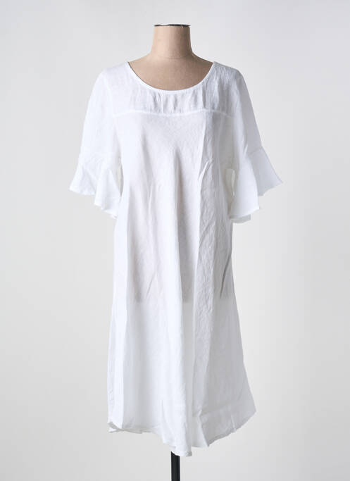 Robe mi-longue blanc J S MILLENIUM pour femme