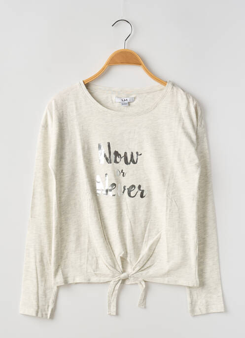 T-shirt gris LA HALLE pour fille