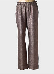 Pantalon droit stretch taille normale marron ANGE femme