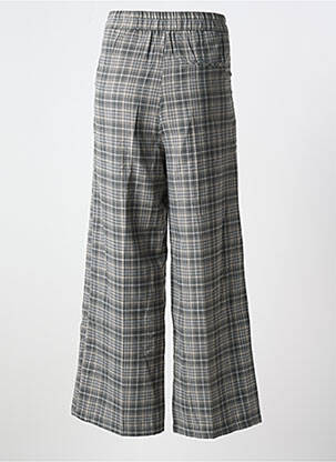 Pantalon large fermeture zippée sous rabat avec crochet taille normale gris GRACE & MILA femme