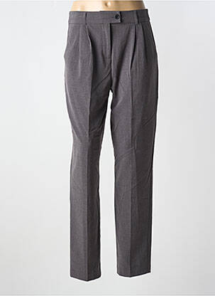 Pantalon droit stretch taille normale gris B.YOUNG femme
