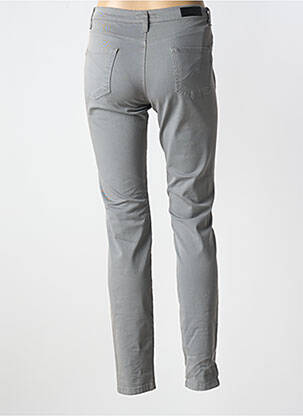 Pantalon slim tissage popeline taille normale gris LCDN femme