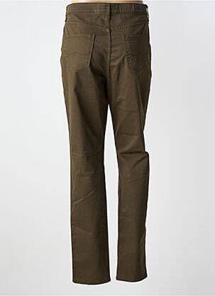 Pantalon slim tissage popeline taille normale vert LCDN femme
