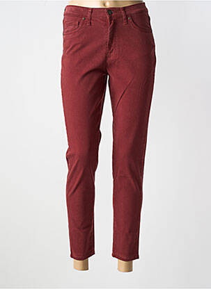Jeans coupe slim stretch taille normale rouge LCDN femme