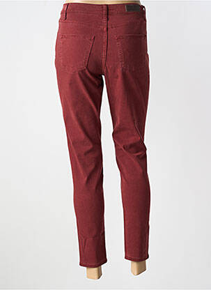 Jeans coupe slim stretch taille normale rouge LCDN femme