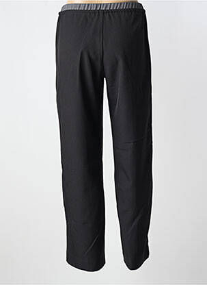 Pantalon droit tissage crêpe taille normale noir ANGE femme