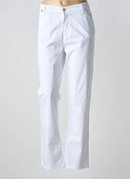 Pantalon droit stretch taille normale blanc TINTA femme
