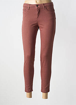 Pantalon 7/8 stretch taille normale marron LCDN femme