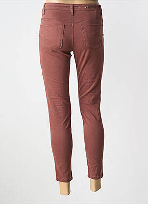 Pantalon 7/8 stretch taille normale marron LCDN femme