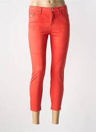 Pantalon 7/8 stretch taille normale orange LCDN femme