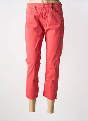 Pantalon 7/8 stretch taille normale rouge PLEASE femme