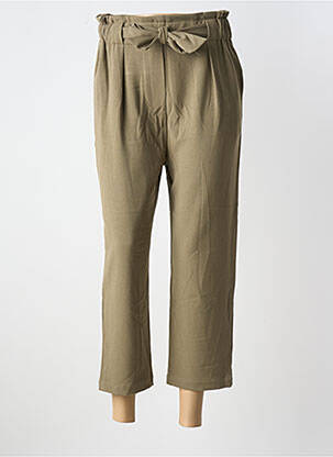 Pantalon 7/8 stretch taille normale vert ORFEO femme