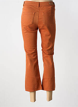 Pantalon 7/8 stretch taille normale orange HAPPY femme