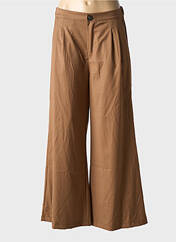 Pantalon large marron MIYA pour femme seconde vue