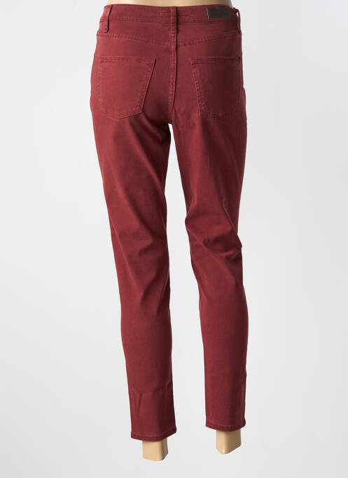 Jeans coupe slim rouge LCDN pour femme