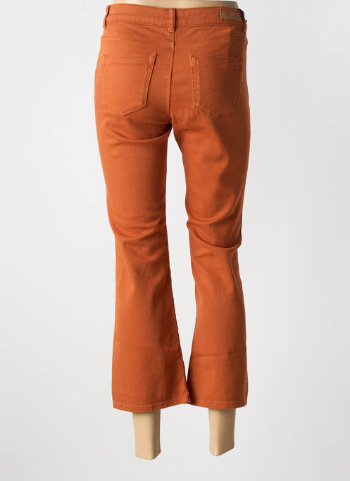 Pantalon 7/8 stretch taille normale orange HAPPY femme