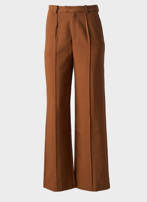 Pantalon droit marron SEE U SOON pour femme