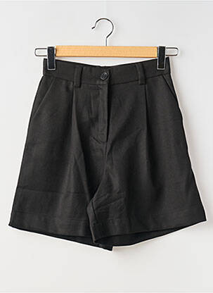 Short fermeture zippée sous rabat boutonné taille normale noir Y'COO femme
