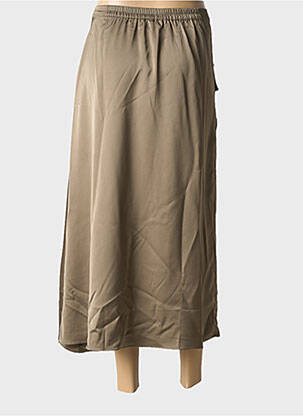 Jupe longue coupe droite vert ORFEO femme