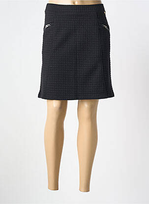 Jupe mi-longue stretch noir ÉTYMOLOGIE femme