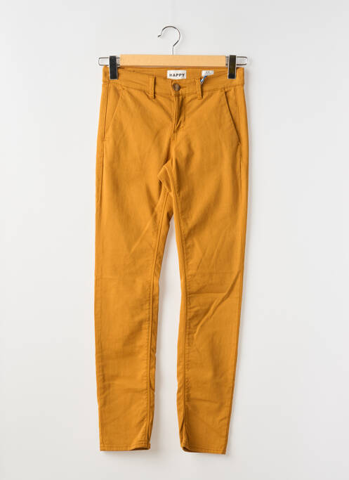Pantalon slim jaune HAPPY pour femme