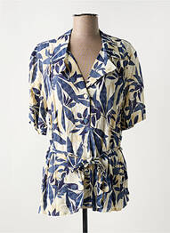 Tunique manches courtes coupe cintrée bleu GRIFFON femme
