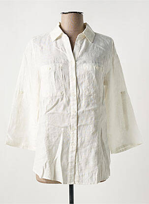 Chemisier tissage crêpe manches longues beige BARBARA LEBEK femme