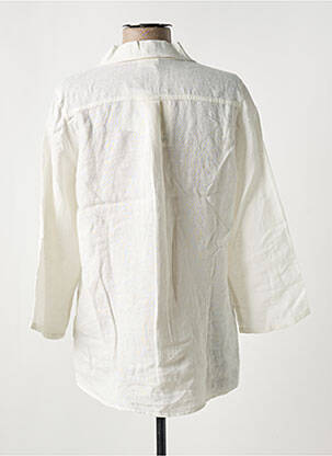 Chemisier tissage crêpe manches longues beige BARBARA LEBEK femme