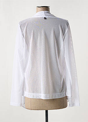 Gilet manches longues col v blanc MALOKA femme