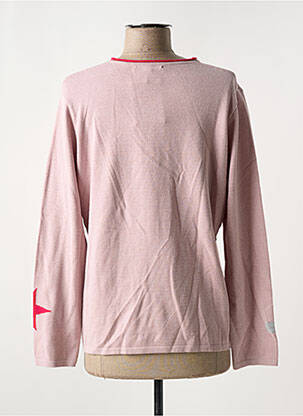 Pull tissage chiné manches longues rose I.ODENA femme