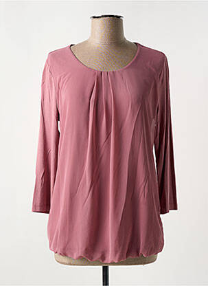Blouse col rond manches 3/4 rose BARBARA LEBEK femme