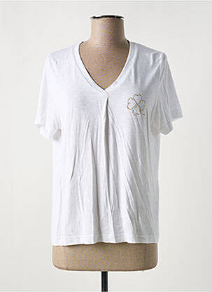 T-shirt coupe droite manches courtes blanc GRIFFON femme