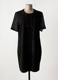 Robe courte manches courtes manches courtes noir BARBARA LEBEK femme
