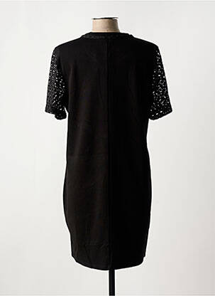 Robe courte manches courtes manches courtes noir BARBARA LEBEK femme