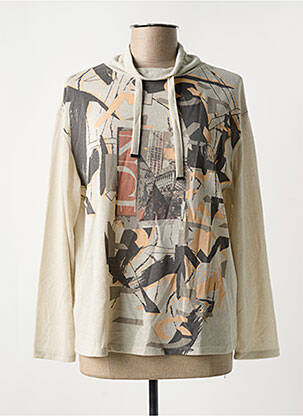 Pull coupe droite manches longues beige BARBARA LEBEK femme