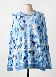 Pull stretch manches longues bleu MICHA femme