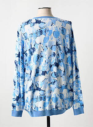 Pull stretch manches longues bleu MICHA femme