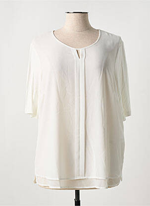 Blouse légère et transparente manches courtes beige BARBARA LEBEK femme