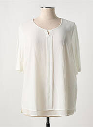 Blouse légère et transparente manches courtes beige BARBARA LEBEK femme