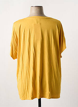 T-shirt coupe droite manches courtes jaune GRIFFON femme