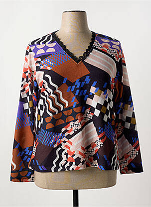 Pull coupe cintrée manches longues noir MALOKA femme