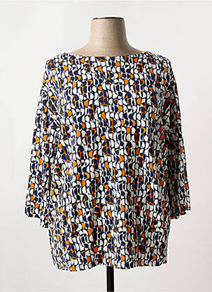 T-shirt manches 3/4 manches 3/4 bleu BARBARA LEBEK femme