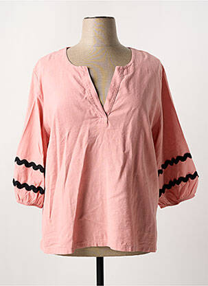 Blouse manches 3/4 manches 3/4 rose MALOKA femme